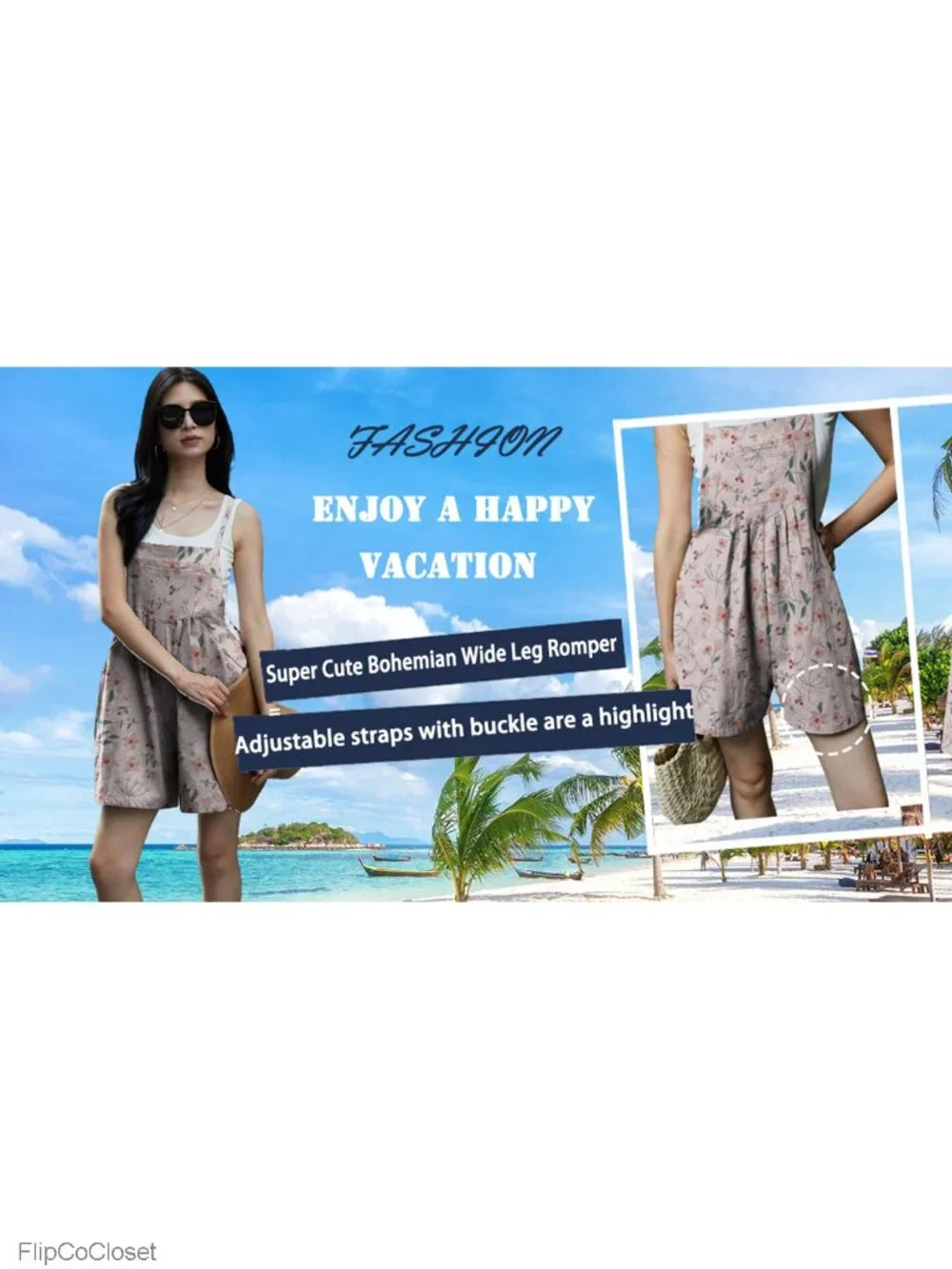 Women's Cotton Loose Short Rompers Overall Bib Overalls Casual Summer Travel